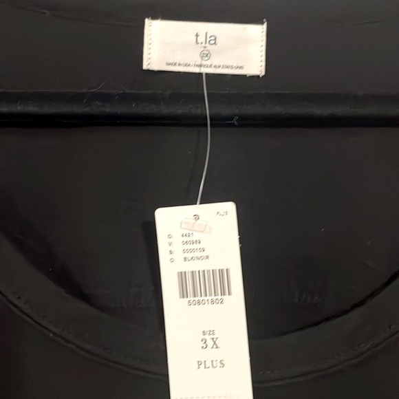 T. La Anthropologie Women’s Tunic 3X Black & Grey Vicky Thermal Waffle Comfy - Picture 7 of 13